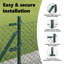 Chain Link Fence With 13 Flanged Posts Galvanised Steel-49146322-49146325