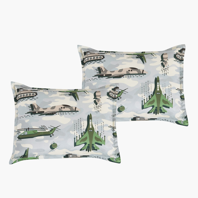 Ensemble d'édredon en microfibre à imprimé militaire 3 pièces 3 pièces - Literie à motif camouflage pour enfants