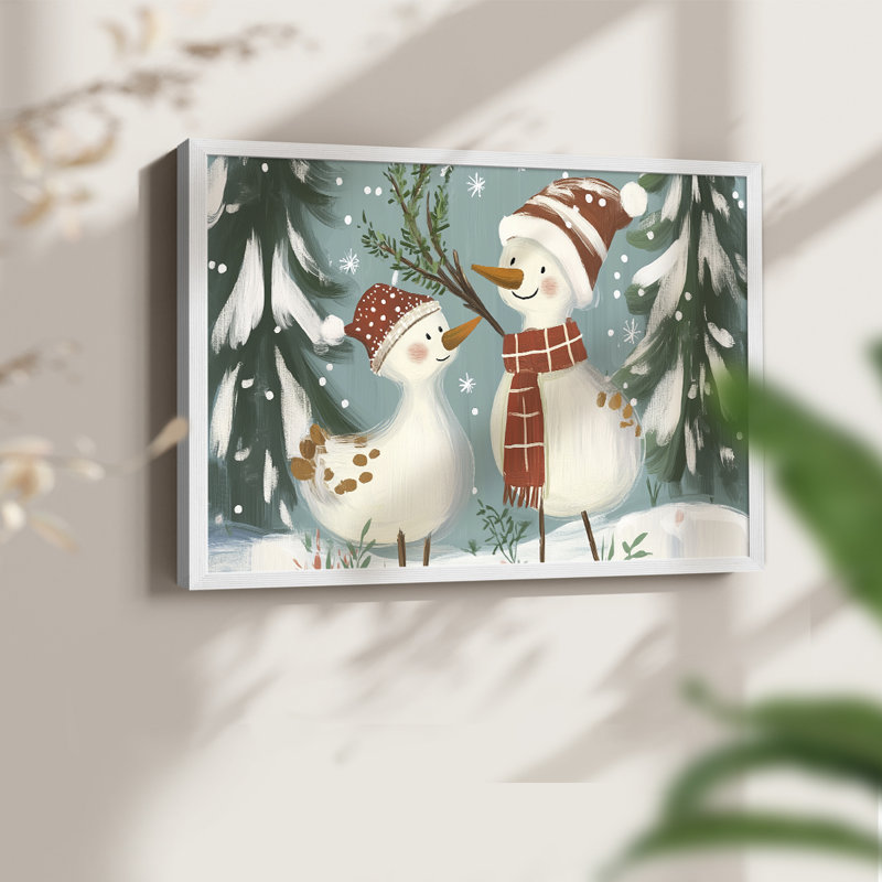Chirstmas Art-DCLxxxix - reproduction encadrée - réversible, H 11 po x l 14 po, Blanc