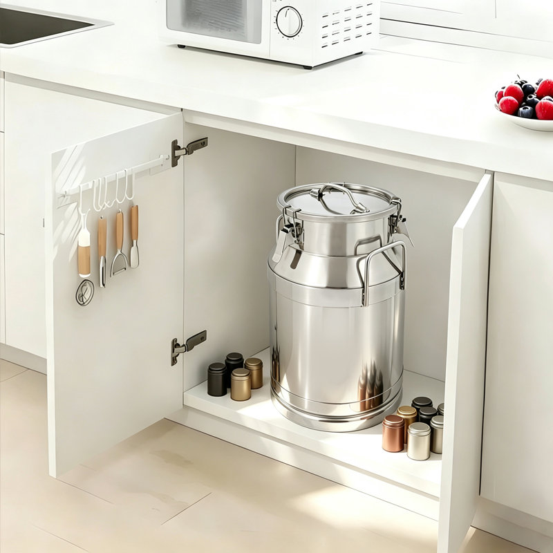 Conteneur de conservation des aliments Daniel-James en acier inoxydable de 30 L, seau à lait, 30 L