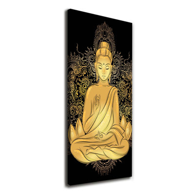 Buddha And Mandala - Wrapped Canvas Print