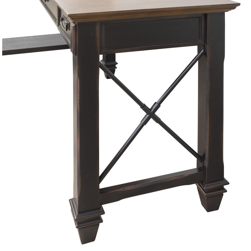 Bureau de direction en L, Brun