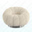 Fauteuil d'appoint pivotant blanc