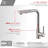 STYLISH Signature Single Handle Pull Down Stainless Steel Kitchen Faucet with Soap Dispenser-75376474
