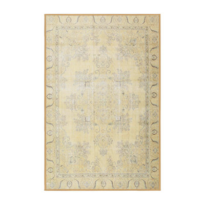 Tapis traditionnel beige / vert Hobi