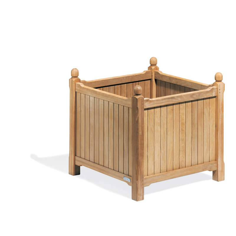 English Handmade Wood Planter, 15" H x 15" W x 15" D