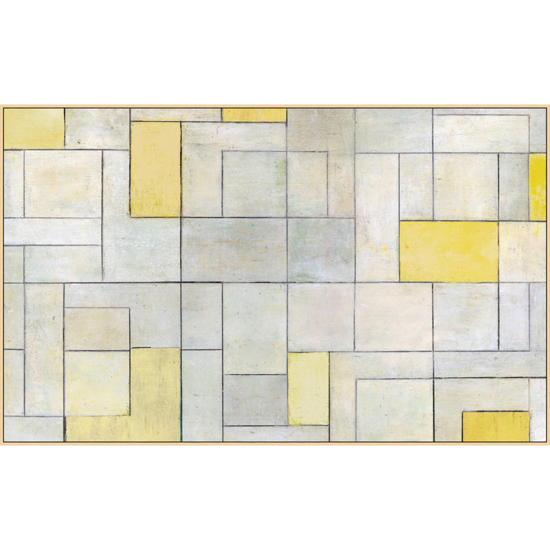 «Geo Yellow», reproduction sur toile encadrée