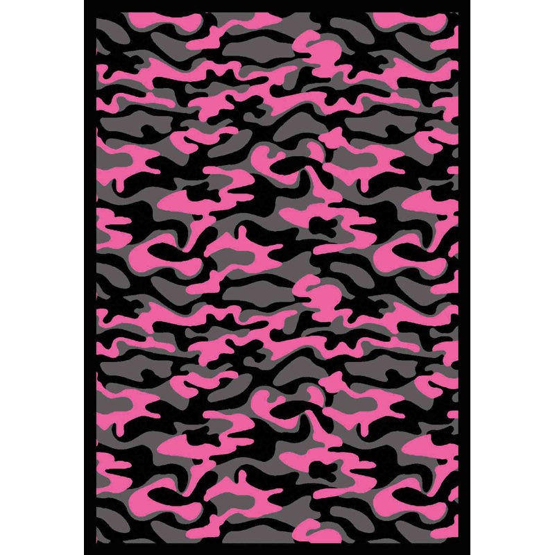 Whimsy Funky Camo by Joy Carpets Area Rug, Rectangle 7'8" x 10'9"
