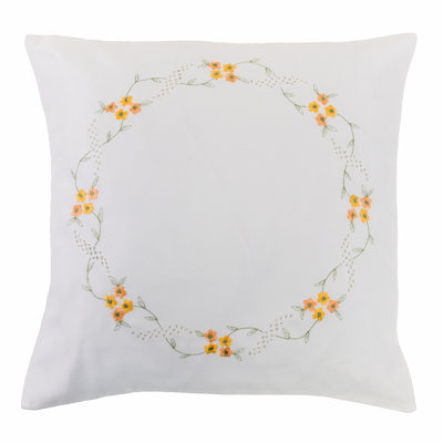 Floral Square Throw Pillow Cover