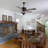 52" Farmhouse Ceiling Fan with Light, 5-Blade Reversible Motor, Crystal Shade, Remote Control, Rustic Black Iron Fan for Living Room, Bedroom