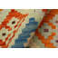 Tapis rouge / orange / bleu en laine à tissage plat rectangulaire à motif géométrique 3 pi 3 po x 4 pi 10 po Astorga