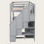 Lit mezzanine simple avec poste de travail en L de qualité supérieure et escalier de rangement-673811032
