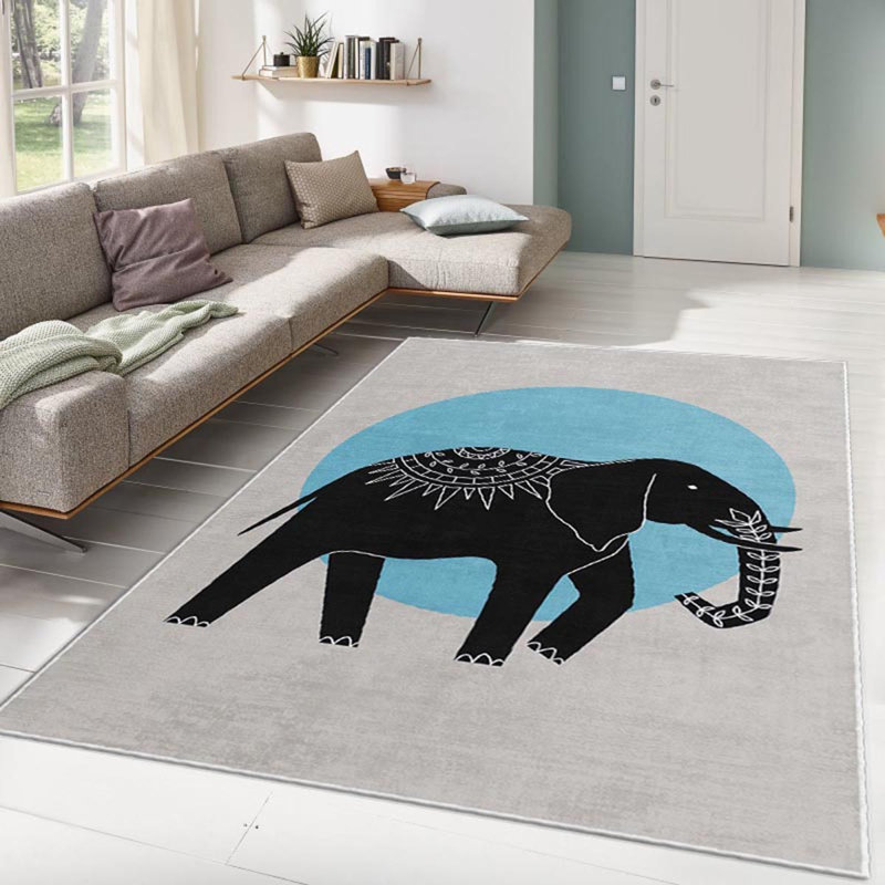Luxurious Woven Carpet, 4.6 x 7.2 Feet | 100% Polyester, Non-Slip Felt Dot Underside, 0.4 in Pile Height | Machine Washable, Durable Raschel Knitting, Digital Printing | Perfect for Living Room & Bedroom Décor