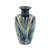 Handcrafted Ceramic Vase With Organic Reactive Glaze Finish, Unique Blue-And-White Surface Variation, Ideal For Decorative Display Or Fresh Floral Arrangements.