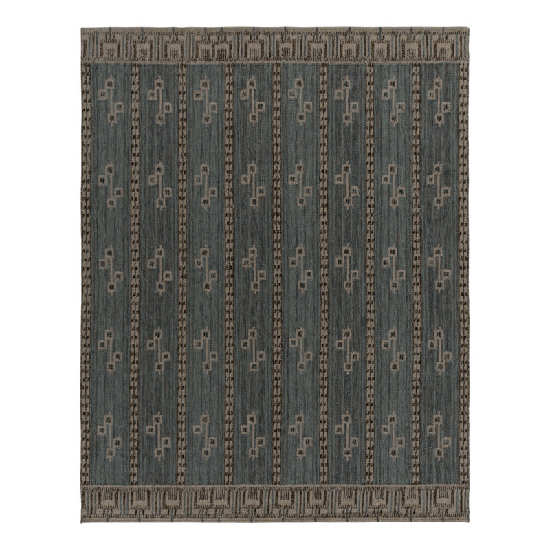 Scandinavian Wool Geometric Area Rug, Rectangle 12' x 16'