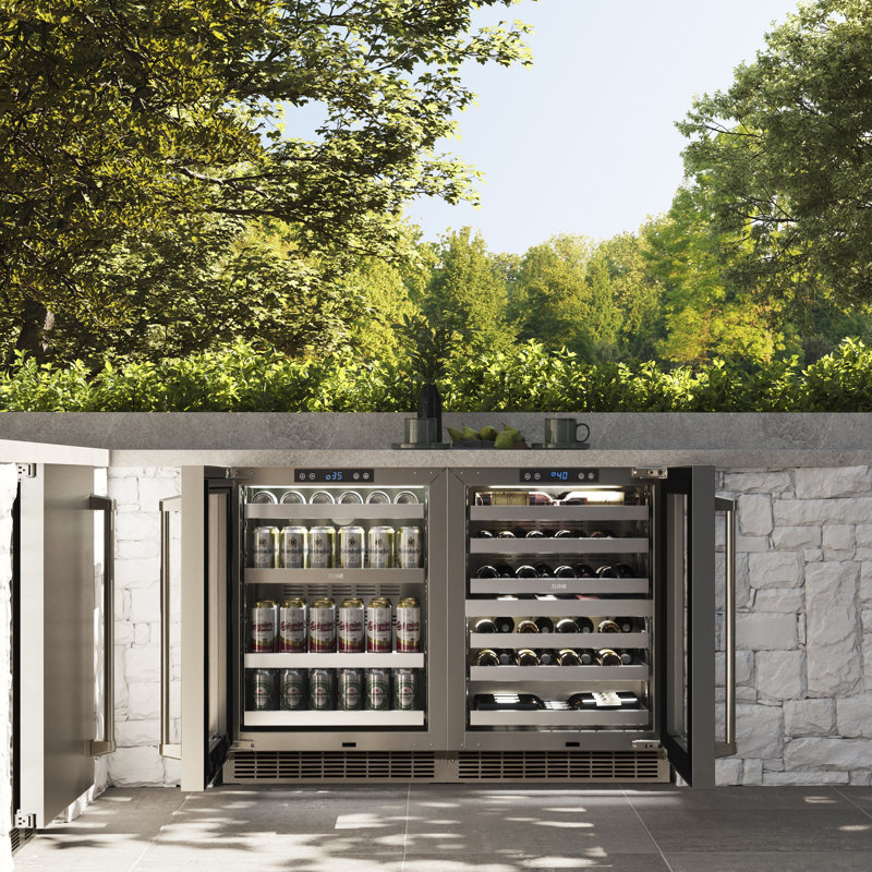23.88 44 Bottle Wine Refrigerator, Stainless Steel