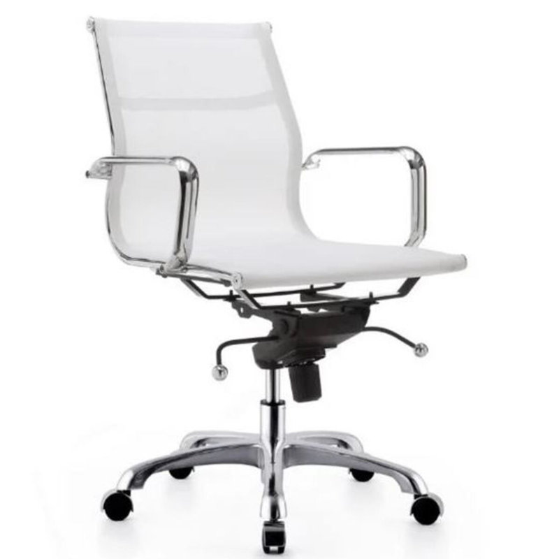 Chaise de bureau en filet Sunny, Blanc