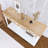 " traditional console table with 2 drawers and bottom shelf, easy assembly entryway table with classic design