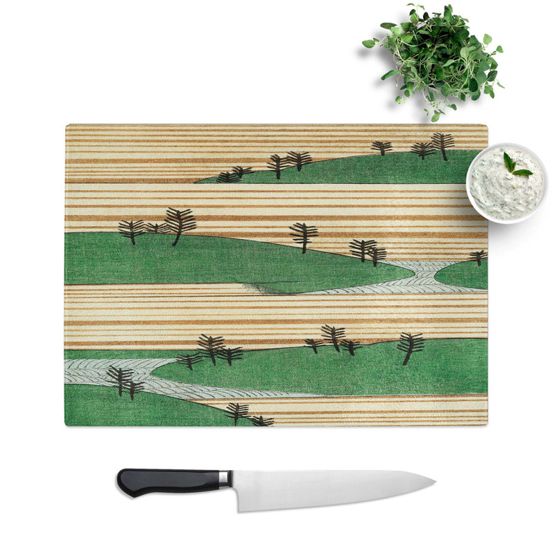Glass Landscape by Watanabe Seitei Chopping Board, 28.5 cm W x 20 cm L