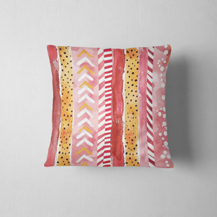 Stripe Pink Tide Throw Pillow Cover
