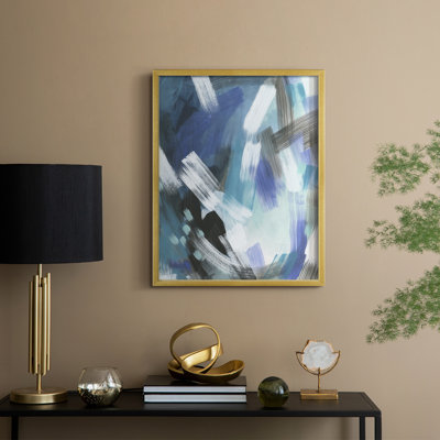 Aquatic Crosshatch II, reproduction encadrée - bois massif