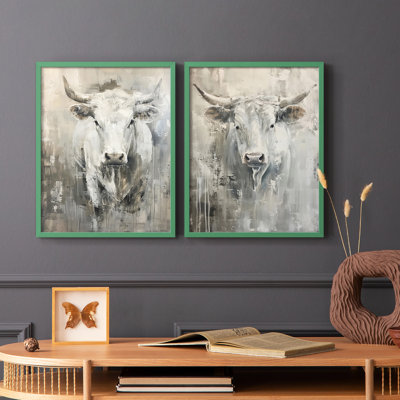 ANIMALS Series Cxxv - reproduction encadrée de qualité supérieure - prête à être accrochée - aucun clou requis - aucun clou requis