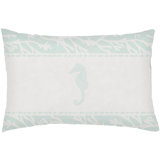 Seasalt And Seahorses Indoor/Outdoor Throw Pillow
