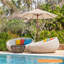 Parasol octogonal en polyester de 114 po Lanis-827865949