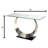 Gerbera 48'' Glass Top Console Table