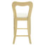 Tabouret de comptoir sans accoudoirs en bois de frêne et beige, de 2, structure en bois d'hévéa de haute qualité, siège épais, dossier légèrement incurvé pour des repas décontractés en bois d'hévéa, conception élégante, rassemblement confortable-1607302790
