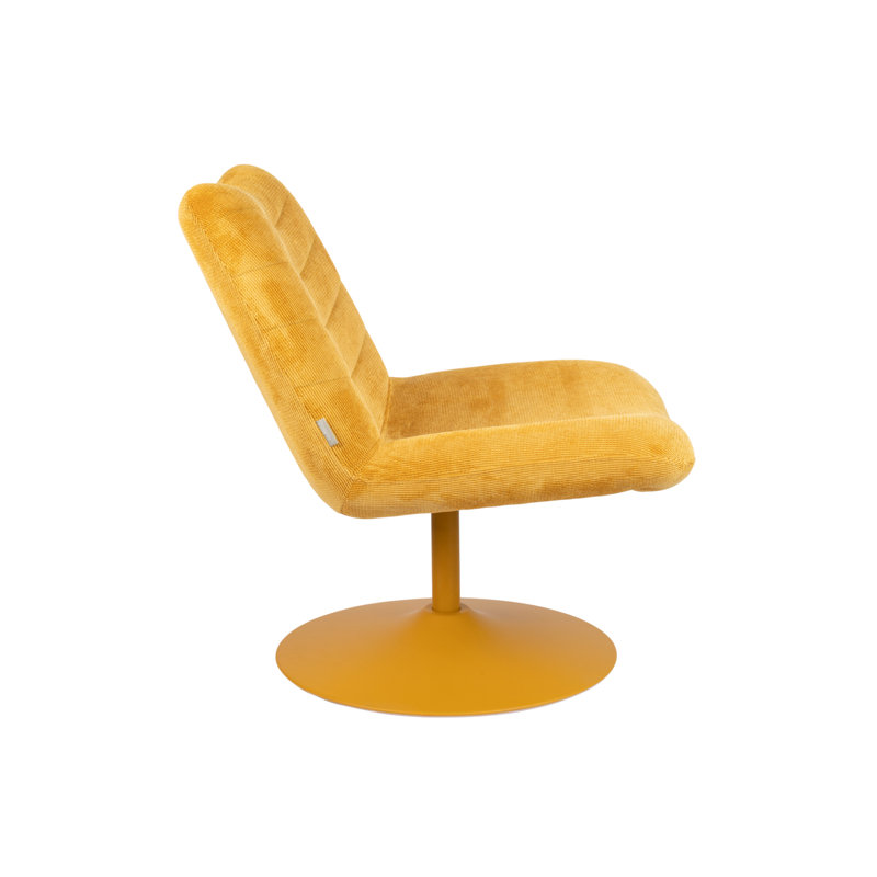 Bubba Swivel Lounge Chair, Yellow, Yellow Polyester Blend