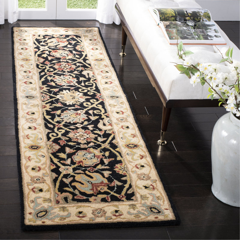 Tapis oriental en laine touffeté à la main Dunbar, Tapis de couloir 2 pi 3 po x 8 pi