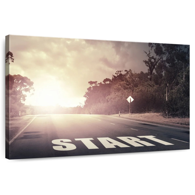 Tergel Start Road Typography, 34" H x 51" W
