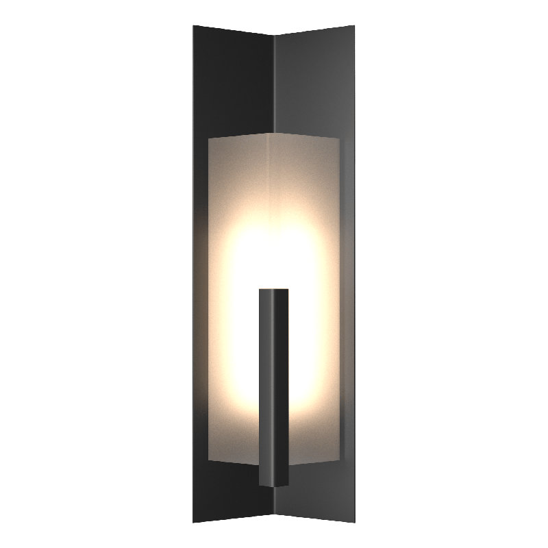 Summit Steel Wall Light, 34" H x 11.1" W x 8.5" D, Coastal Black, Frosted