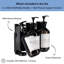 Ensemble de 3 distributeurs de douche muraux noirs 17 oz liq. (500 ml)