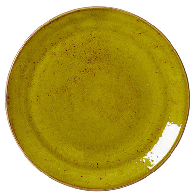 Assiette en forme de pomme craquelée