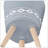 S/2 10/12" DIAMOND PLANTER W/ WOOD LEGS, GRAY (KD)