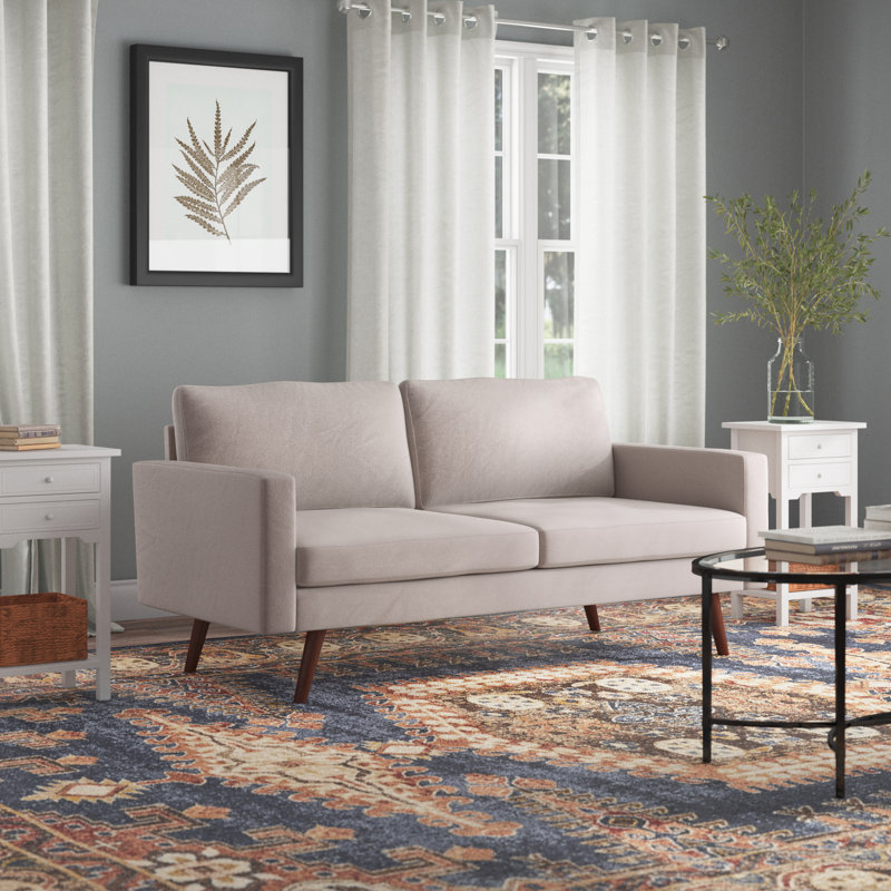 Canapé à accoudoirs carrés 71 po Jaimelynn, Polyester beige