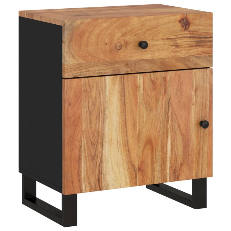 Table de chevet Guilian, Brun / noir