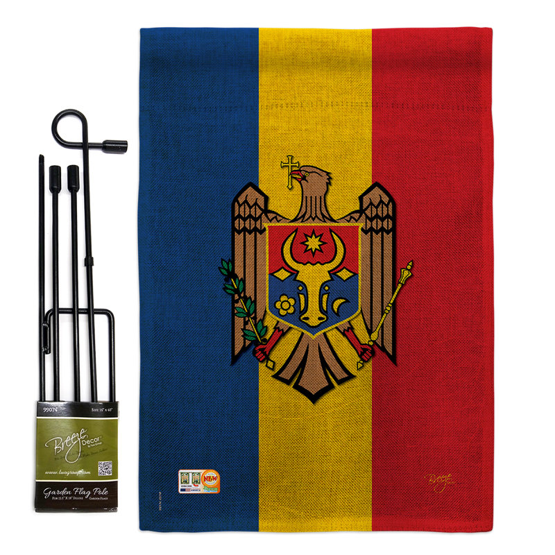 Double Sided 18.5'' H x 13'' W Polyester Flag Set