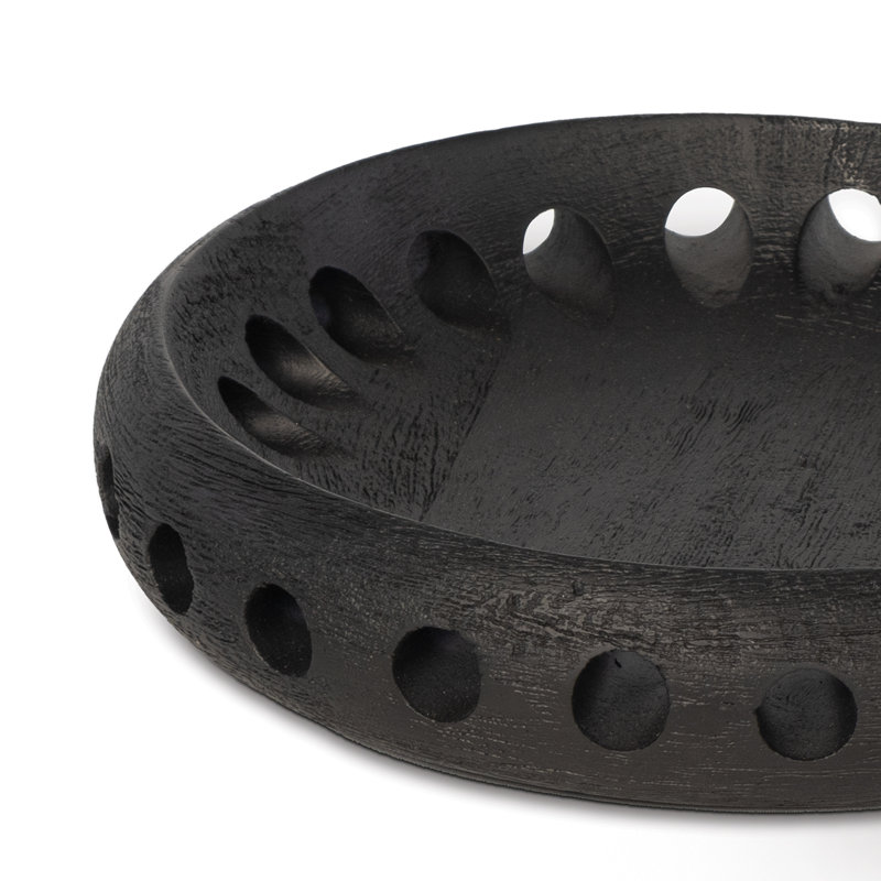 Savior Decorative Bowl, Black, 2" H x 10" W x 10" D