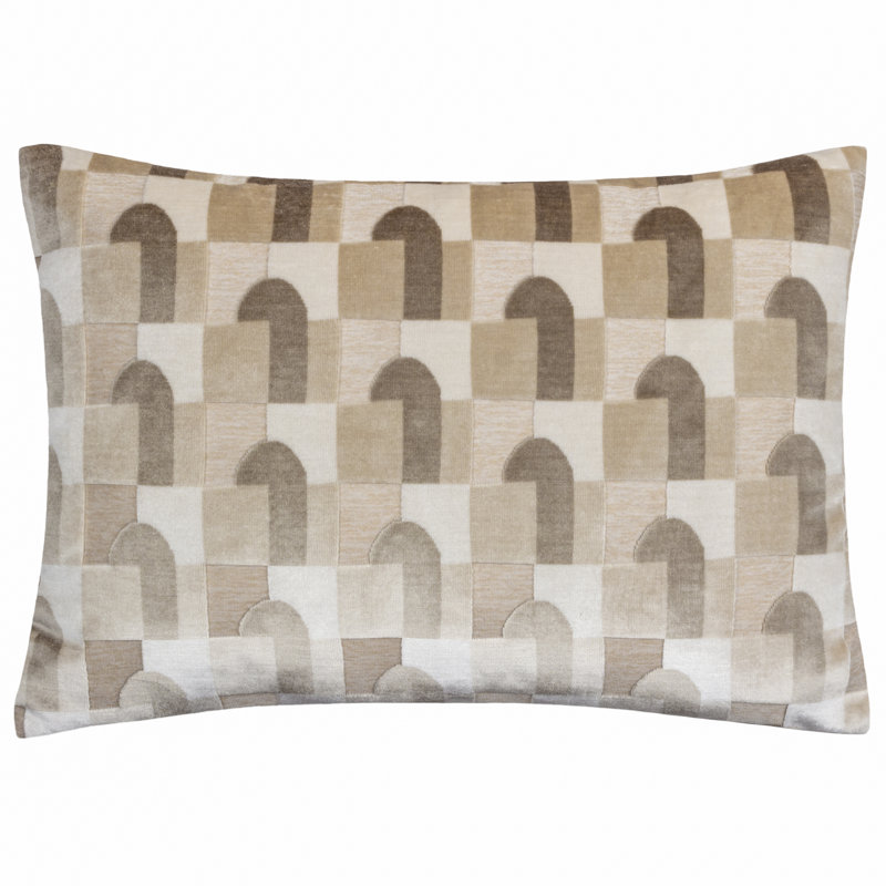 Pierrie Geometric Rectangular Lumbar Cushion, Natural