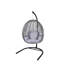 Balancelle simple Codi Modern Garden, gris, 43,3 po x 77,2 po x 43,3 po | Fabrication 100% métal, durable et résistante aux intempéries | Parfait pour la détente en plein air, conception assemblée pour une installation facile