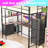 Loft Bed with L-Shaped Desk & RGB LED Lights, Built-in Power Outlets & USB Ports, 8 Storage Drawers & Shelves, Security Guardrail for Teens & Adults, Space-Saving Study Gaming Bed Frame for Bedroom-1356088593