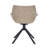 Matthew Upholstered Leather Dining Chair 360-Degree Swivel Armchair With Powder-Coated Iron Legs Dulaney Collection-1436379289