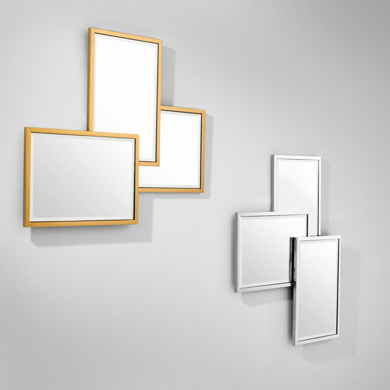 Sensation Flat Beveled Wall Mirror, Gold