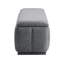 Banc de rangement gris d'une capacité de 300 lb avec siège en tissu et contreplaqué 47 po-402829281