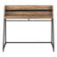 Bureau d'ordinateur, bureau personnel, ordinateur portable, tablettes de rangement, L 48 po, travail, stratifié brun, métal noir, contemporain, moderne-347097447
