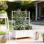 Lit de jardin avec treillis, jardinière surélevée galvanisée, pour vignes grimpantes-358497181