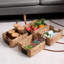 Ensemble de 4 paniers de rangement rectangulaires en ruppie maritime, panier de rangement de cuisine, panier pliable en jacinthe d'eau, paniers de garde-manger tissés avec étiquettes et marqueurs à craie blanche, ensemble de 4